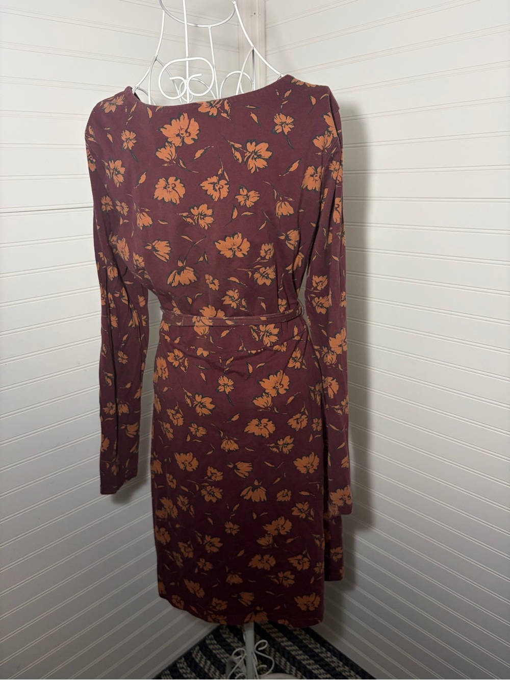 Pact Plum Long-Sleeve Floral Tie-Waist Dress - Picture 5 of 8
